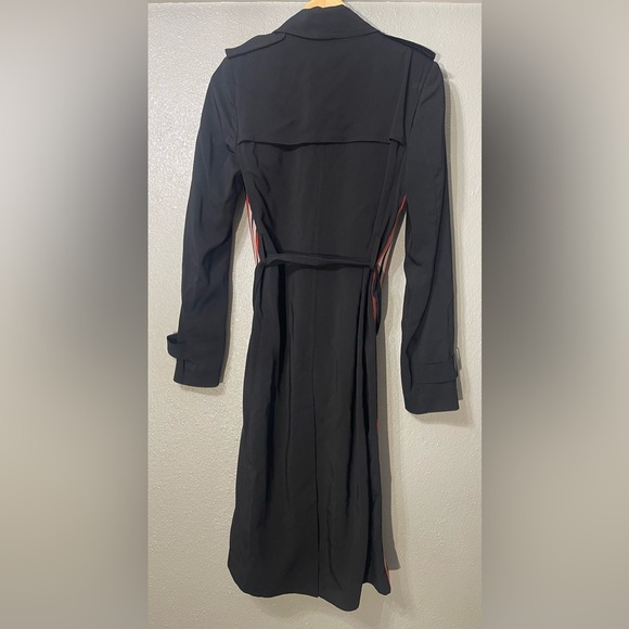 Pinko Black Coat with stripes on the sides - Size 6 - Picture 5 of 7